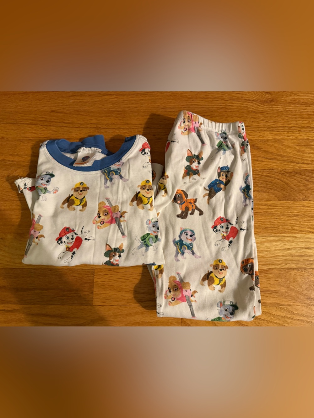 Pottery Barn Kids White Pajama Footies with Multi-Color Paw Patrol
